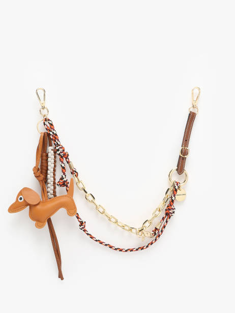 Dubbele Bag Charm Teckel Viamailbag Bruin long charm L